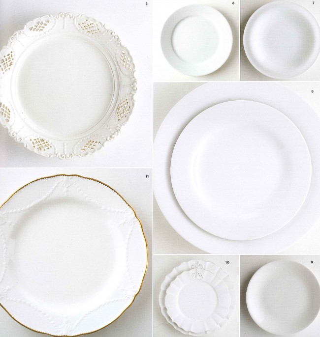 Classic White Dishes_2 Classic white dishes are faultlessly appropriate and always elegant. The white surface allows the food to be the star. Hostesses like the versatility of white dishes because they can be dressed up or down.